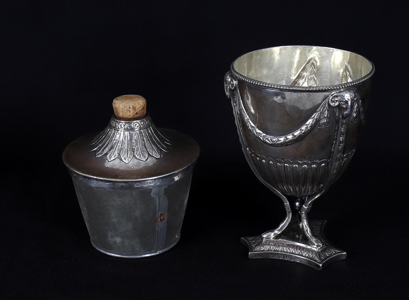 Silver including a George III silver oil lamp base - Image 3 of 7