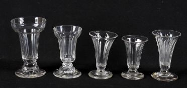 18th century glass including a ribbed jelly glass