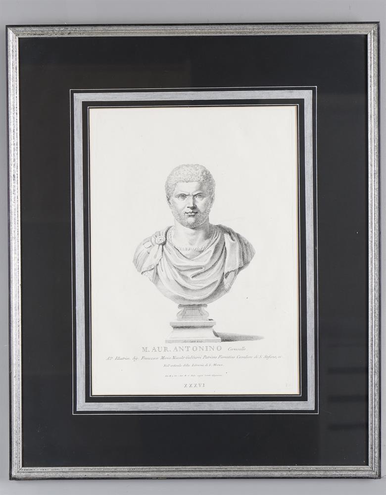 A set of six framed and glazed engraved prints of Venetian sculpture - Image 3 of 7