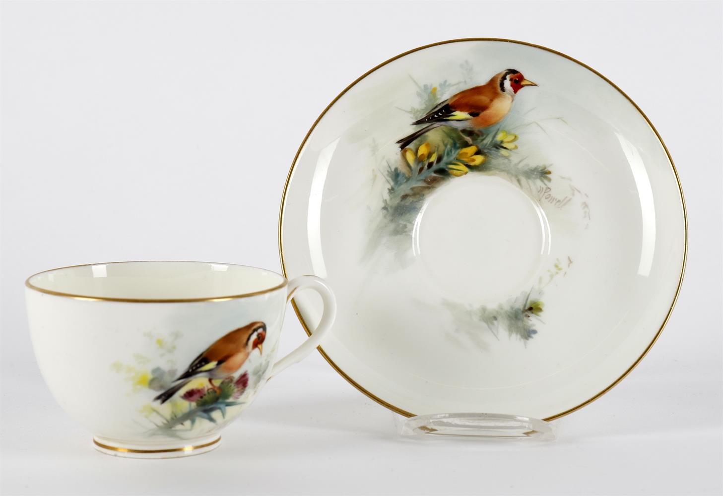 Decorative ware to include William Powell Royal Worcester cup and saucer decorated with goldfinch - Image 8 of 13