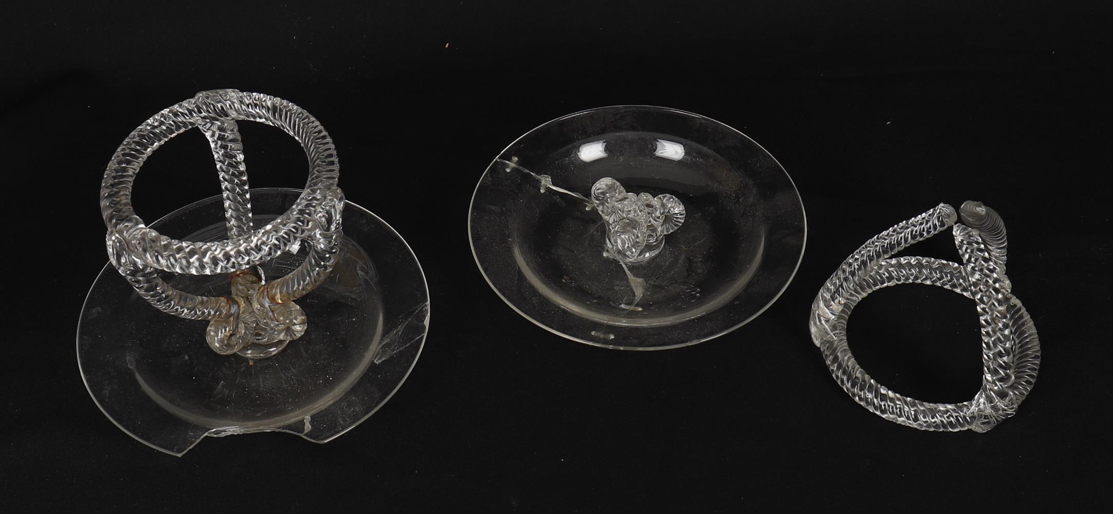 Five 19th century Dutch glass 'Bruidsfles' decanters - Image 7 of 8