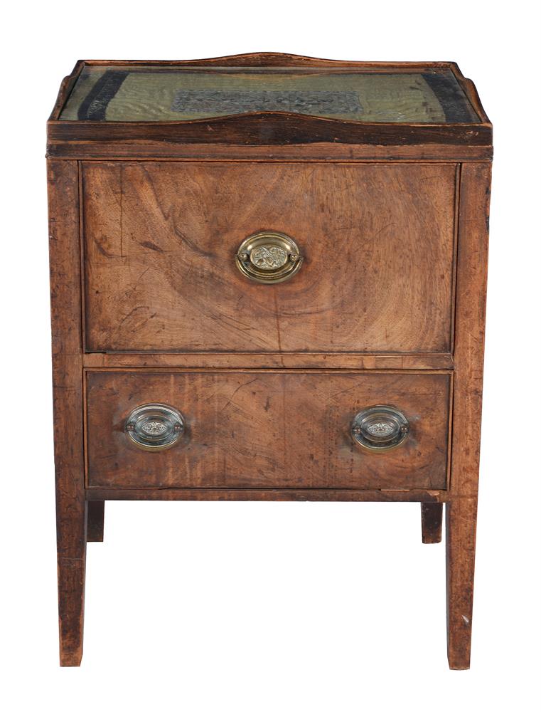 A George III mahogany bedside night commode