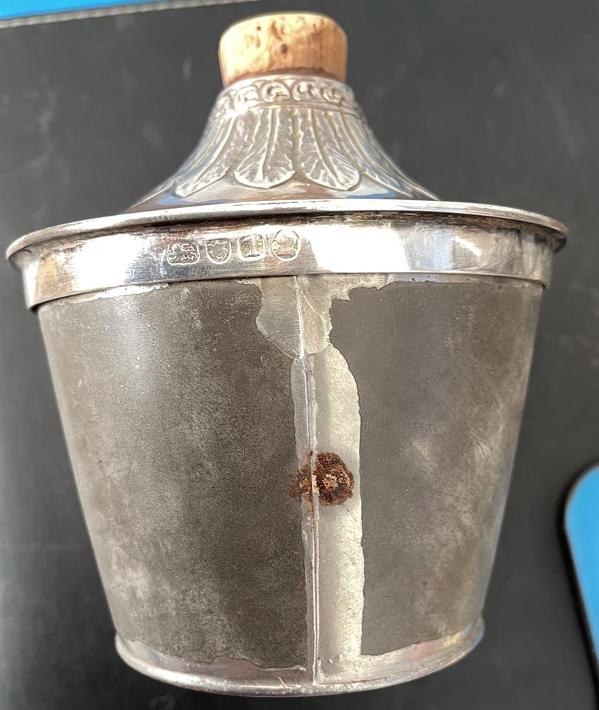 Silver including a George III silver oil lamp base - Image 7 of 7