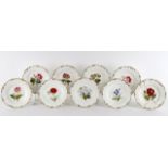 Eight Staffordshire porcelain plates