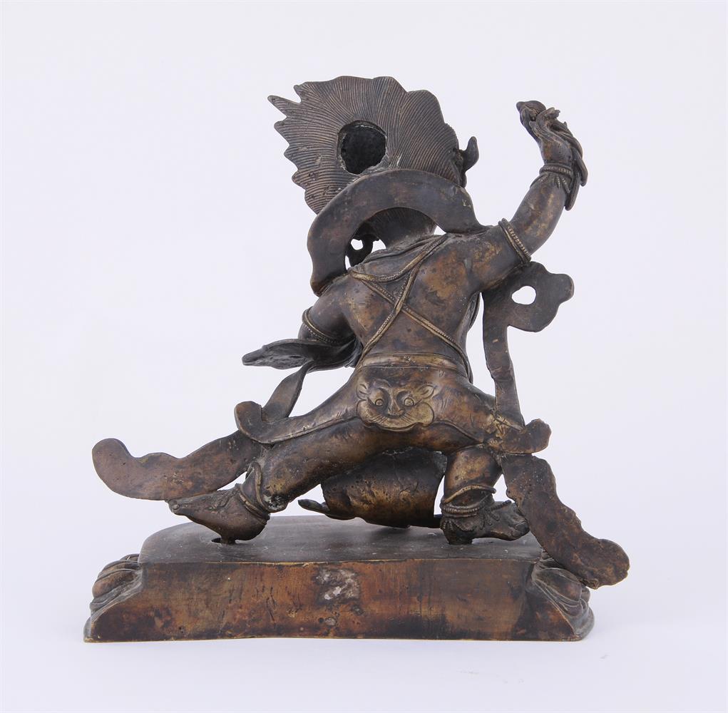 A Tibetan bronze figure of Vajrapani - Image 4 of 6
