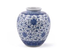 A Chinese blue and white jar