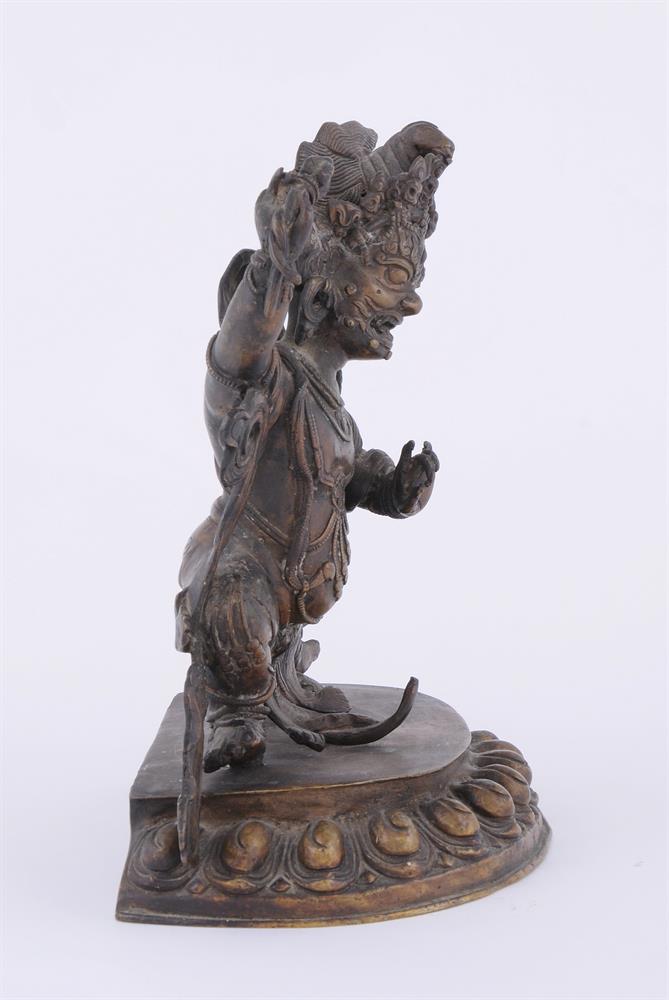 A Tibetan bronze figure of Vajrapani - Image 3 of 6