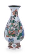 A Chinese Famille Verte 'Lohan' vase