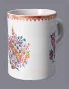 A Chinese Export Famille Rose armorial Mug