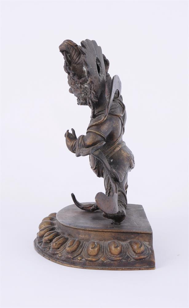 A Tibetan bronze figure of Vajrapani - Image 5 of 6