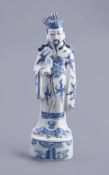 A rare Chinese blue and white figure of Zhongli Quan