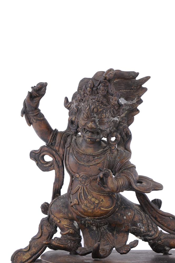 A Tibetan bronze figure of Vajrapani - Image 2 of 6