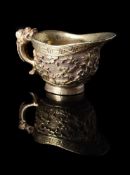 A Chinese small gilt bronze libation cup