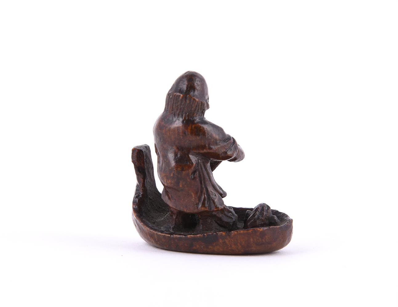 A Chinese bamboo carving of Liuhai - Image 5 of 5