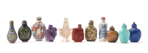 Ten various Chinese snuff bottles