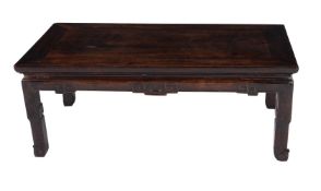 A Chinese hardwood Kang low table