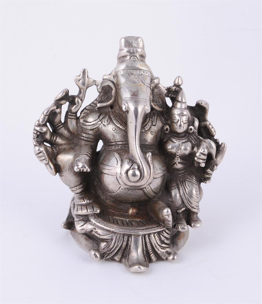 Y A Indian silver metal figure of Ganesha - Image 4 of 8