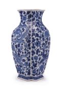 A Chinese blue and white vase