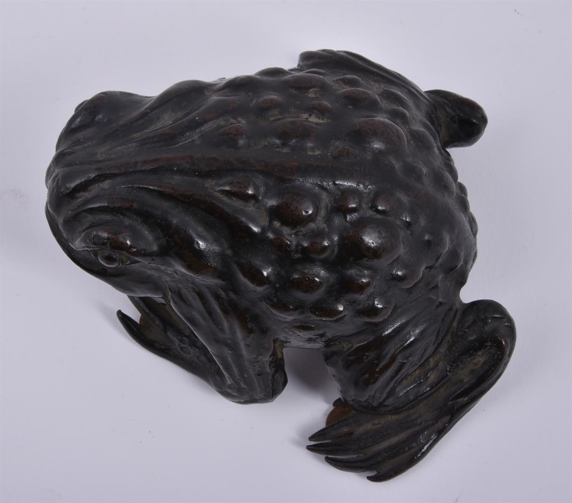 Y A Japanese Cast Bronze Hanaike (or wall vase) in the form of a leaping carp - Image 9 of 11