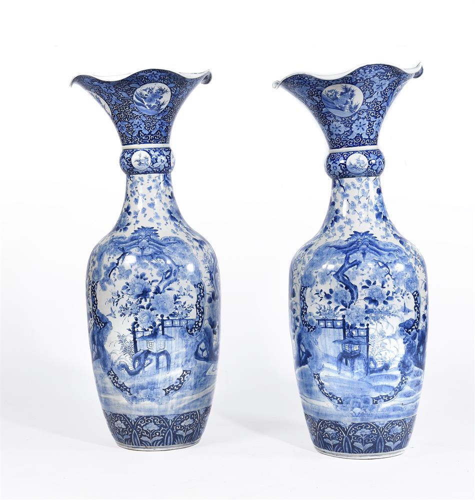 A large pair of Japanese Arita Porcelain Floor Vases