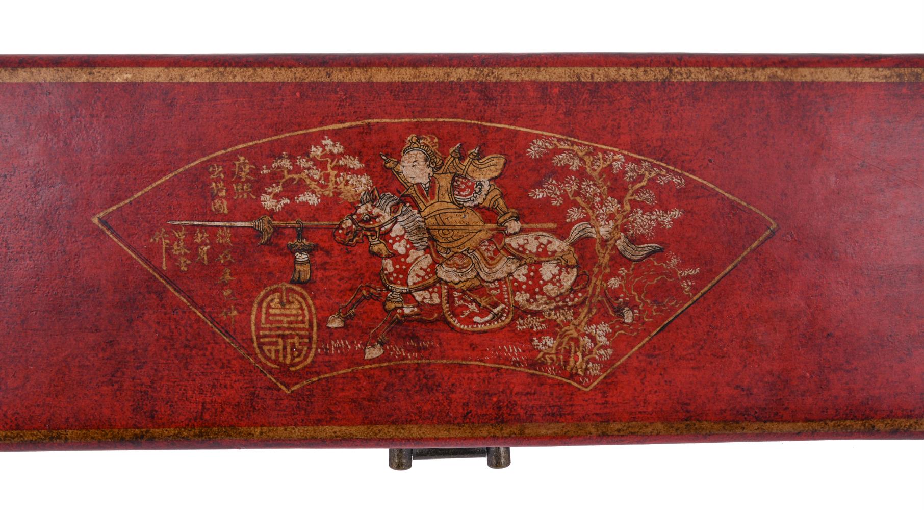 A Chinese red lacquered storage box - Image 6 of 6