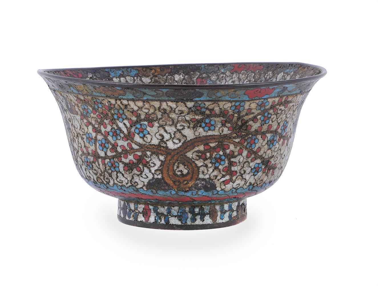 A Chinese cloisonné bowl