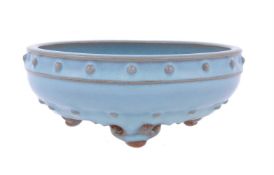 A Chinese Jun-glazed tripod 'Narcissus' bowl