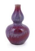 A Chinese flambé glazed 'Double gourd' vase