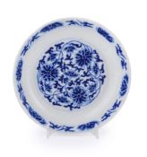 A Chinese blue and white dish