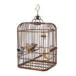 A Chinese bamboo bird cage