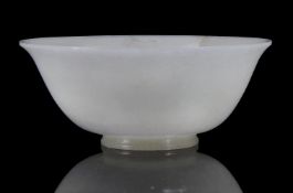 A Chinese pale celadon jade bowl