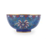 A Chinese cloisonné bowl