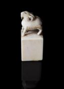 Y A Chinese uncut ivory seal