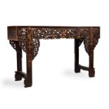 A large Chinese hardwood 'altar' table