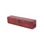 A Chinese red lacquered storage box