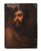 Follower of Jose de Ribera, Head study of a Saint