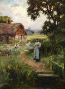 Henry John Yeend King (British 1855-1924), The cottage garden