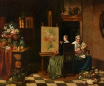 Jos van Bree (Dutch 1784-1859), An artist in her studio