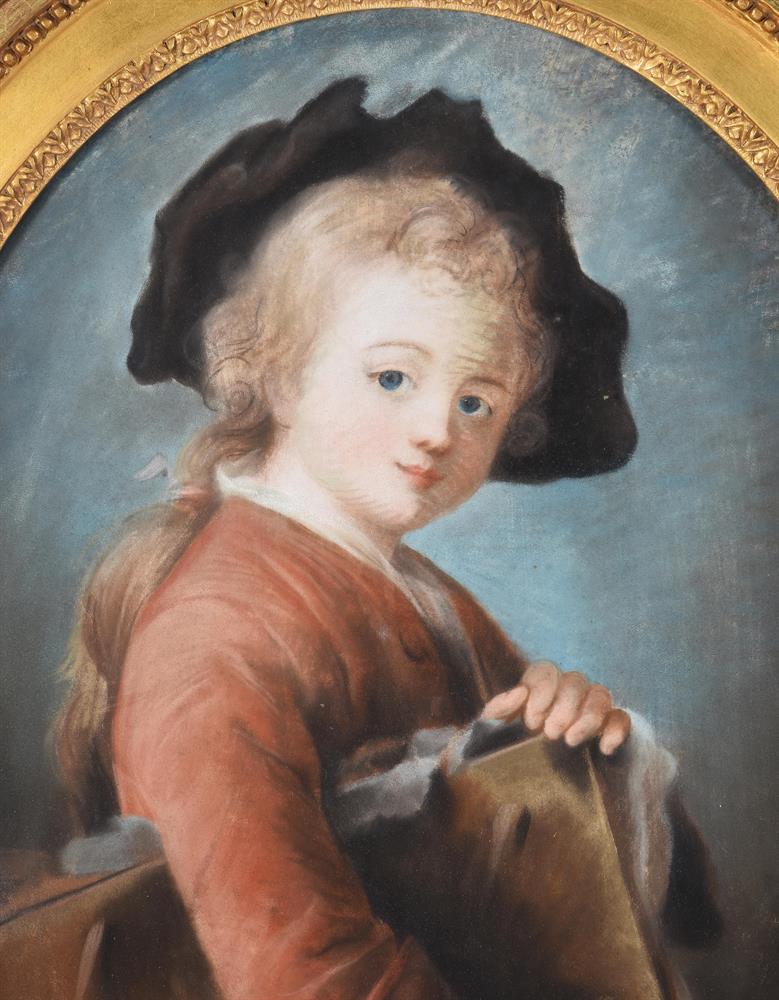 After François Hubert Drouais (French 1727-1775), A boy with a sketchbook; A girl with a kitten - Image 3 of 8