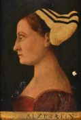 Follower of Paolo Ucello, Portrait of a woman in side profile