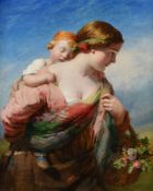 John James Hill (British 1811-1882), Summer, Mother and Child