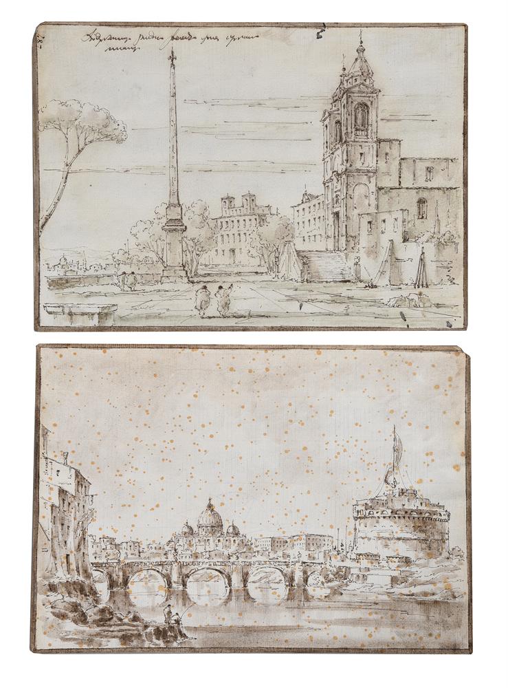 Manner of Francesco Guardi, Two views of Rome (2) - Image 3 of 4