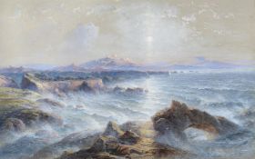 Percival Skelton (British fl.1849 - 1887), Bay near Biarritz