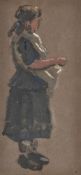 Albert Goodwin (British 1845-1932), A standing girl