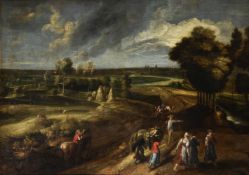 After Peter Paul Rubens, Landscape with the return from the harvest