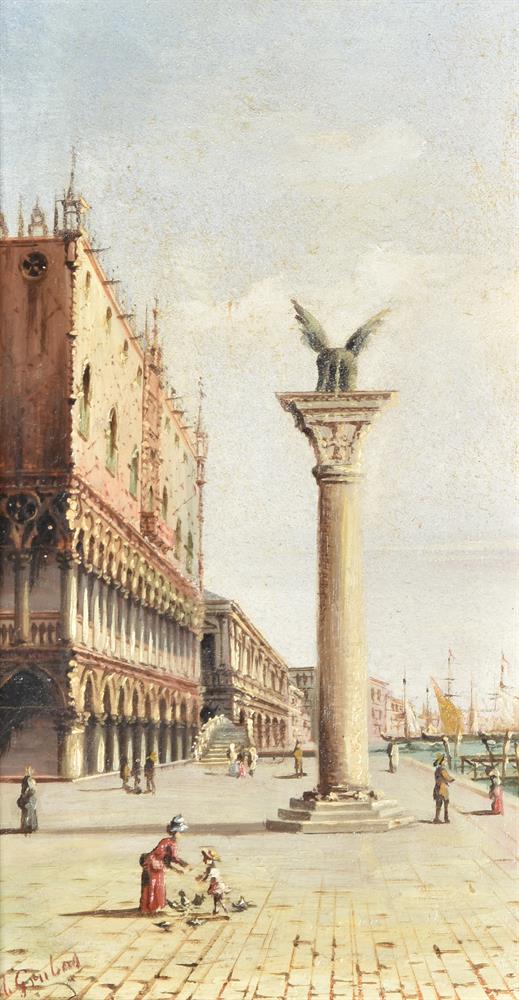 Marco Grubas (Italian 1839-1910), Two views of the Doge's Palace (2)