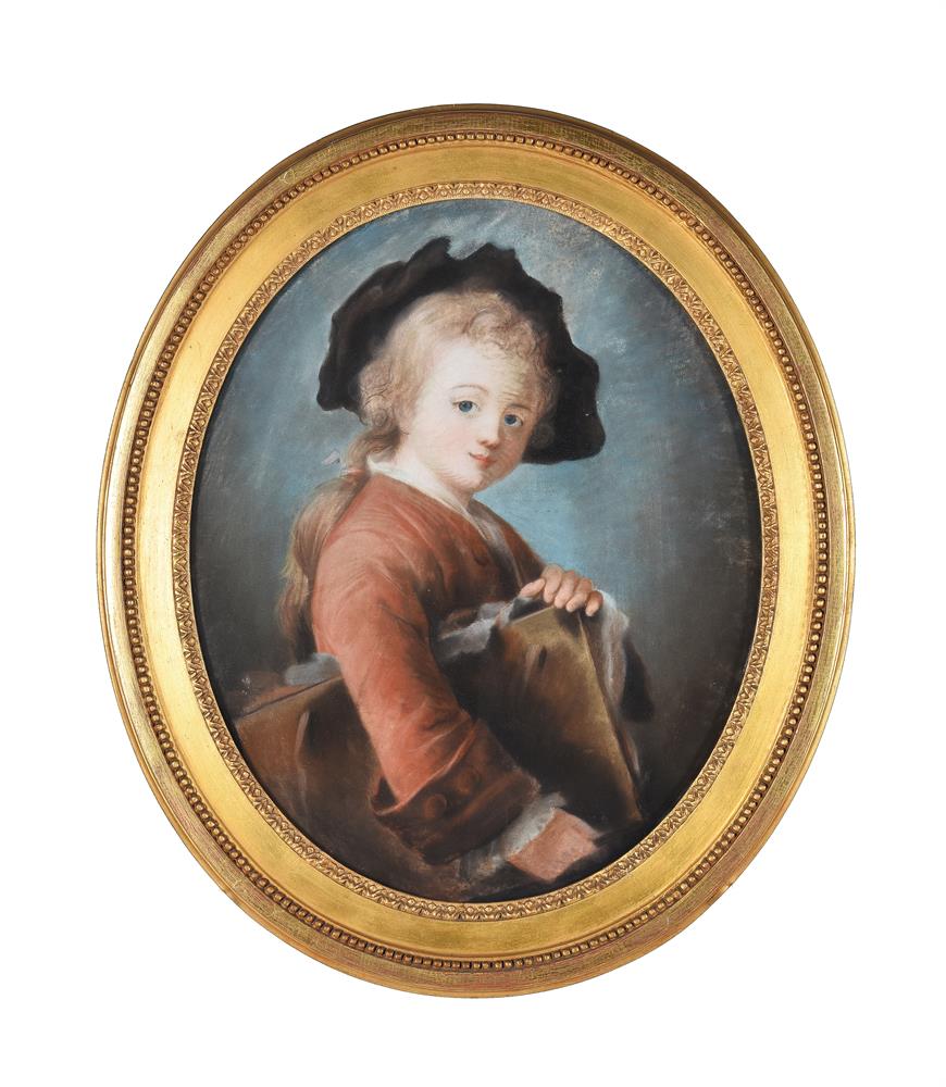 After François Hubert Drouais (French 1727-1775), A boy with a sketchbook; A girl with a kitten - Image 2 of 8