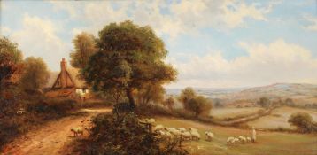 Henry Maidment (British act. c. 1889-1914), Herding the sheep