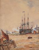 Thomas Bush Hardy (British 1842-1897), Shipping at North Shields on the Tyne