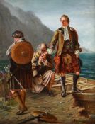 James Inglis (British 1835-1904), Prince Charlie Leaving Scotland; Abdication of Mary Queen of Scots